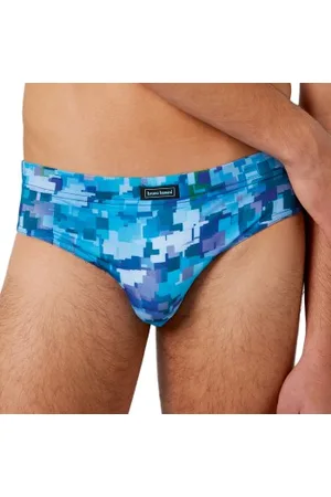 Bruno Banani Herenslips Pixel Star Sportslip Brief Blauw patroon polyester Small Heren