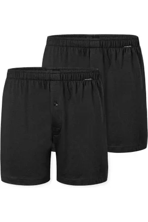 Schiesser Herenslips 2P Long Boxershorts Zwart katoen Small Heren
