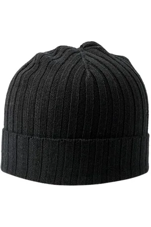 Amanda Christensen Beanie Zwart merinowol One Size