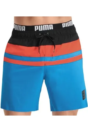 PUMA Zwembroeken Heritage Stripe Mid Swim Shorts Zwart/Blauw polyester Small Heren