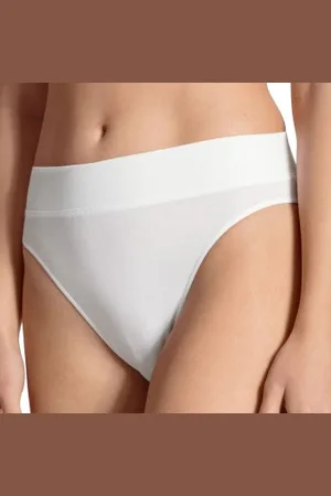 Calida 2P Elastic Briefs Wit katoen Large Dames