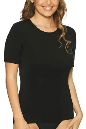Lady Avenue Bamboo Short Sleeved T-Shirt Zwart Bamboe X-Small Dames