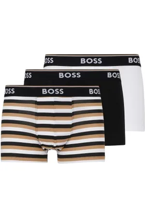 HUGO BOSS Herenslips 3P Power Design Trunk Blauw/Groen katoen Medium Heren