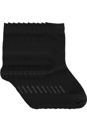 Resteröds Sokken 10P Bamboo Crew Socks Zwart Maat 40/45 Heren