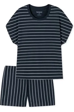 Schiesser Just Stripes Short Pyjamas Marine katoen 36 Dames