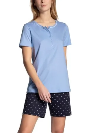 Calida Night Lovers Short Pyjama Blauw katoen Large Dames