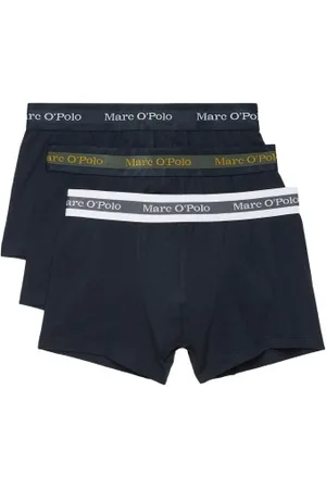 Marc O’ Polo Marc O Polo Cotton Stretch Trunk Herenslips 3P Marine katoen Large Heren