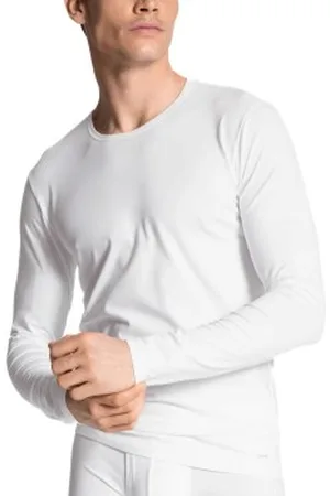 Calida Cotton Code Shirt Long Sleeve Wit katoen Large Heren