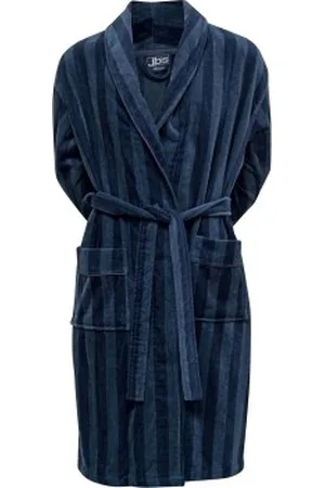 JBS Velour Bath Robe Donkerblauw katoen Small Heren