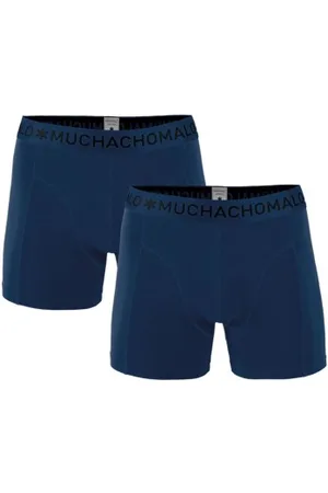 Muchachomalo Herenslips 2P Solid Boxer UPP1 Marine katoen Small Heren