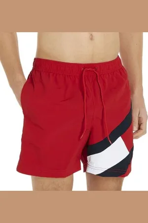 Tommy Hilfiger Zwembroeken Solid Flag Swim Shorts Rood nylon Small Heren