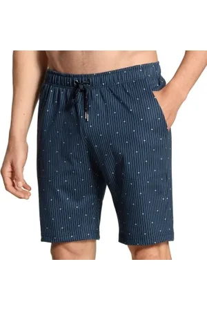 Calida Remix Basic Shorts Blauw patroon katoen Large Heren