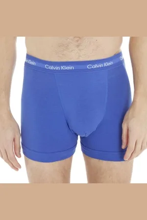 Calvin Klein Herenslips 6P Cotton Stretch Trunks Marine/Blauw katoen Small Heren