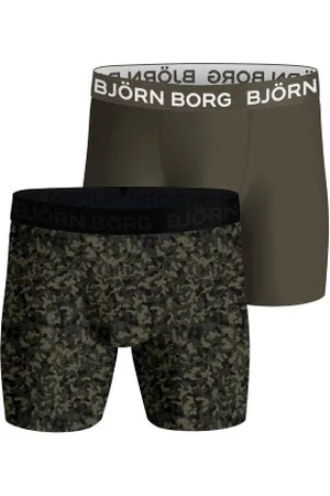Björn Borg Herenslips 2P Performance Boxer 1727 Groen patroon polyester Large Heren