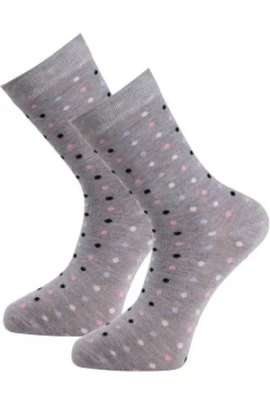 Trofé Trofe Bamboo Small Dot Socks Sokken Grijs Maat 35/38 Dames