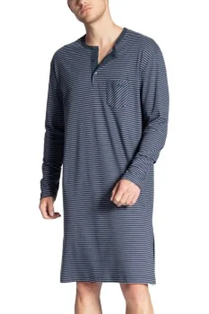 Calida Relax Streamline Nightshirt Blauw katoen Large Heren