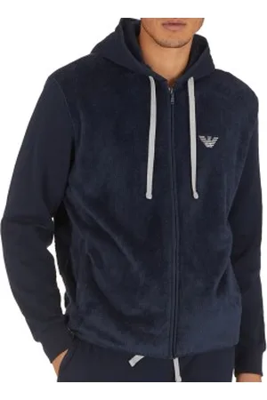 Emporio Armani Armani Knit Hooded Sweater Marine polyester Medium Heren