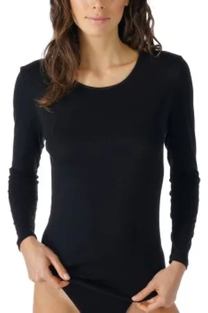 Mey Noblesse Long-Sleeved Shirt Zwart katoen 38 Dames