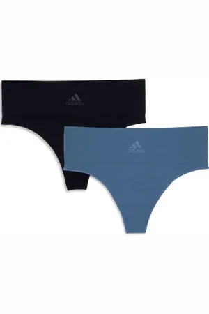 adidas 2P BOS Smart Micro 720 Seamless Thong Multi Zwart/Blauw polyamide X-Small Dames
