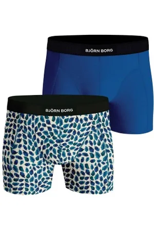 Björn Borg Herenslips 2P Premium Cotton Stretch Boxer 1725 Zwart/Blauw katoen Large Heren