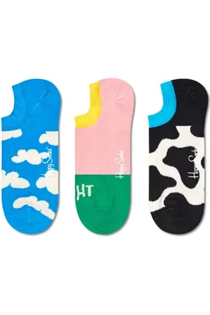 Happy Socks Sokken 3P Summer Day No Show Sock Versch. kleure katoen Maat 41/46