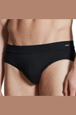Calida Herenslips Cotton Code Slip Zwart katoen Large Heren