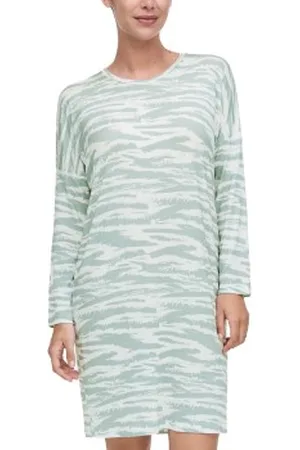 Femilet Yara Nightdress Groen/Wit modaal 38 Dames