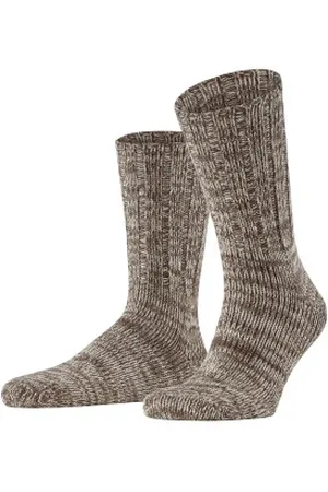 Falke Falke Sokken Brooklyn Sock Bruin ecologisch katoen Maat 39/42 Heren
