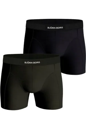 Björn Borg Herenslips 2P Lyocell Boxer 2406 Zwart/Groen lyocell Large Heren