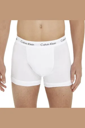Calvin Klein Herenslips 6P Cotton Stretch Trunks Wit katoen Small Heren