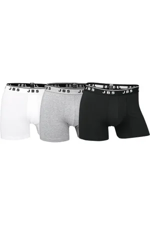 JBS Herenslips 3P Organic Cotton Boxer Tights Zwart/Wit ecologisch katoen Small Heren
