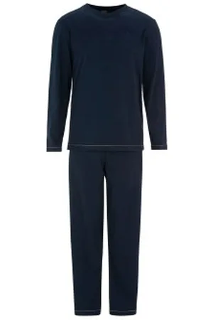 Damella Kurt Long Sleeve Pyjamas Marine katoen Small Dames