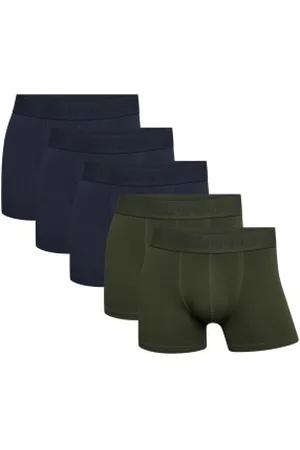 Resteröds Herenslips 5P Organic Cotton Boxer Blauw/Groen ecologisch katoen Small Heren
