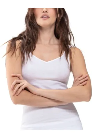 Mey Noblesse Cami-Top V-Neck Wit katoen 38 Dames