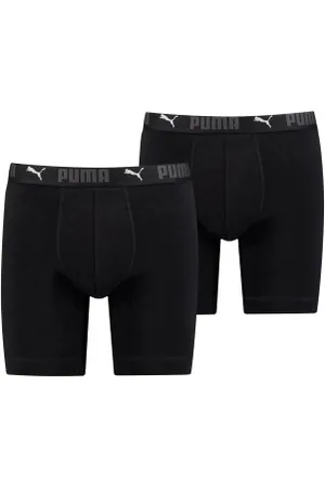 PUMA Herenslips 2P Sport Cotton Long Boxer Zwart katoen Small Heren