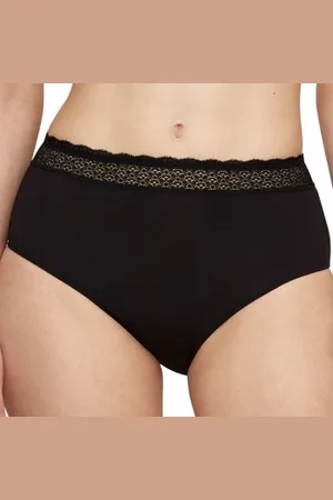 Triumph 2P Feel Of Modal Midi Knickers Zwart modaal X-Small Dames