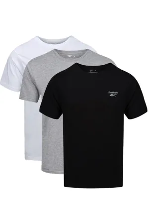 Reebok 3P Santo Crew Neck T-Shirt Zwart/Grijs Small Heren
