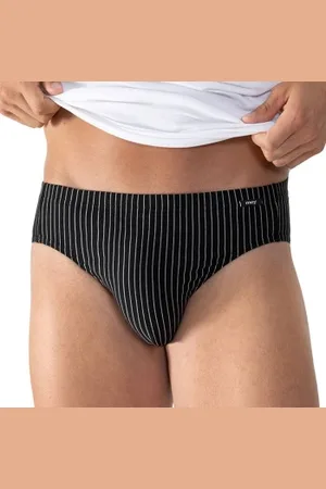 Mey Herenslips BC Stripes Jazz Pants Wit/Zwart katoen Small Heren