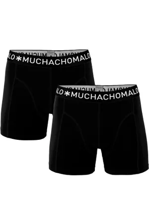 Muchachomalo Herenslips 2P Solid Boxer UPP1 Zwart katoen Small Heren
