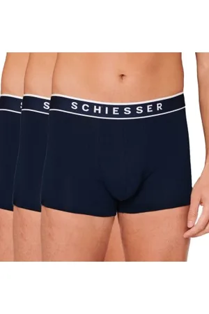 Schiesser Herenslips 3P 95-5 Organic Cotton Rio Boxer Donkerblauw Small Heren