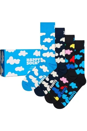Happy Socks Sokken 4P Cloudy Gift Set Versch. kleure katoen Maat 36/40