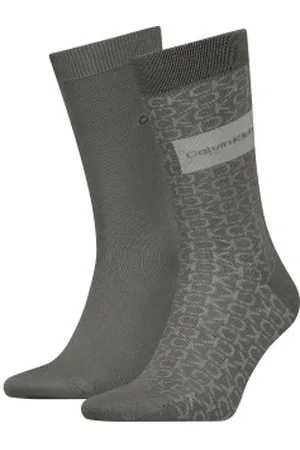 Calvin Klein Calvin Klein Sokken 2P Badge Men Sock Grijs One Size Heren