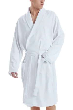 Resteröds Organic Cotton Bathrobe Wit ecologisch katoen S/M Heren