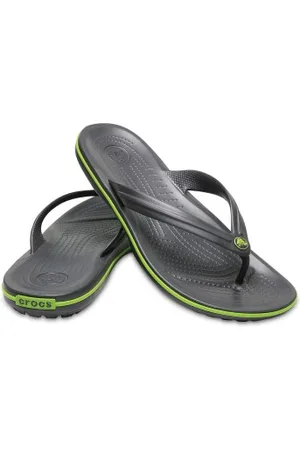 Crocs Crocband Flip Unisex Zwart/Groen US M12 (EU 46-47)
