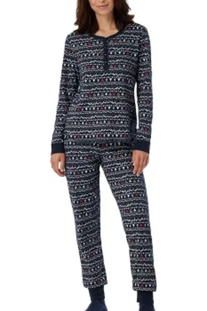 Schiesser 2-set Pyjama And Socks X-Mas Gifting Set Blauw patroon Large Dames