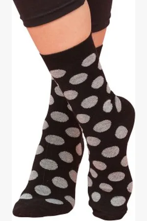 Trofé Trofe Bamboo Dot Socks Sokken 2P Zwart Maat 35/38 Dames