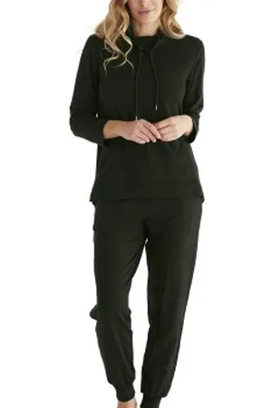 Damella Bamboo Frenchterry Suit Donkergroen Bamboe Small Dames