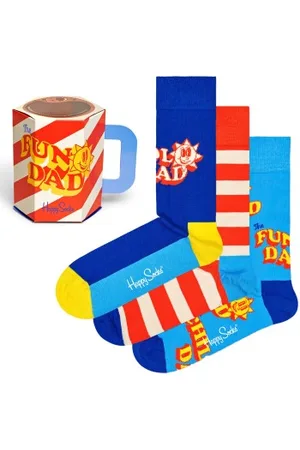 Happy Socks Sokken 3P Father Of The Year Socks Gift Set Versch. kleure katoen Maat 41/46