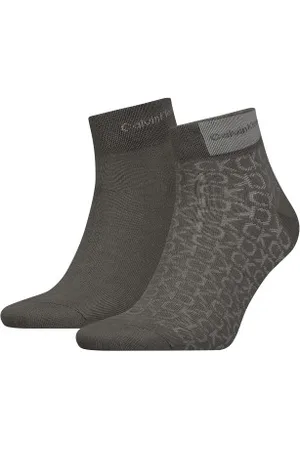 Calvin Klein Calvin Klein Sokken 2P Badge Quarter Men Sock Grijs One Size Heren
