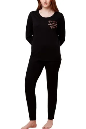 Triumph PK 03 Long Sleeve Pyjama Set Zwart katoen 36 Dames